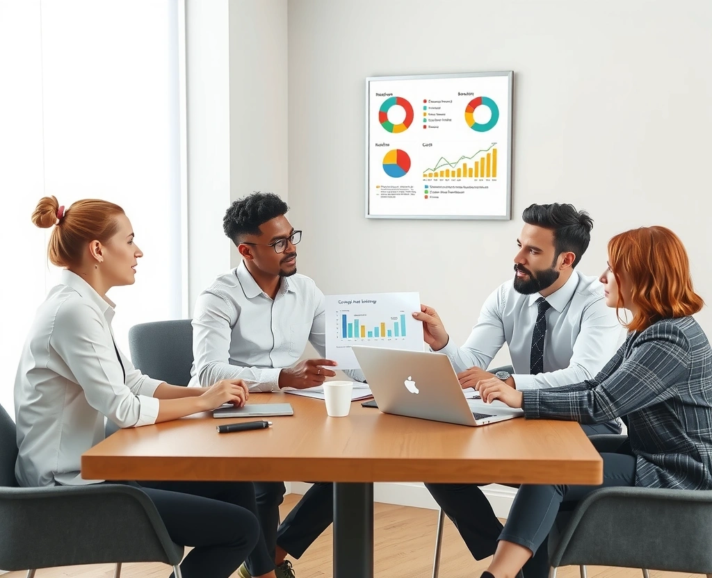 Brand strategy consultation session with marketing professionals analyzing brand positioning and competitive landscape